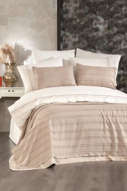 Çeyiz Diyarı Carla 9 Parça Çeyiz Seti Vizon - Çeyiz Diyarı