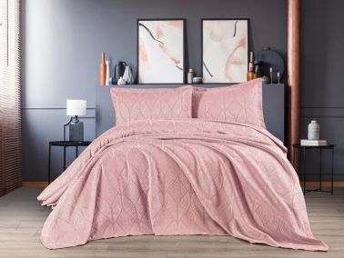 Çeyiz Diyarı Carlotta 3 Parça Yatak Örtüsü Takımı Pudra - Çeyiz Diyarı