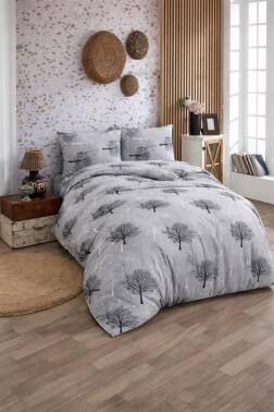 Çeyiz Diyarı Çınar Çift Kişilik Nevresim Takımı Gri - Çeyiz Diyarı