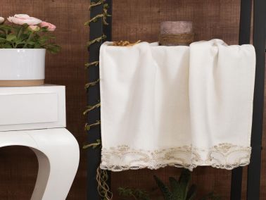 Çeyiz Diyarı Tiara Çeyizlik Havlu Krem - Çeyiz Diyarı