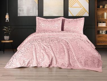 Çeyiz Diyarı Daisy 3 Parça Yatak Örtüsü Takımı Pudra - Çeyiz Diyarı