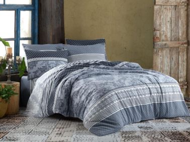 Çeyiz Diyarı Daniela Çift Kişilik Nevresim Takımı Gri - Çeyiz Diyarı