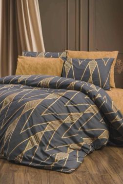 Çeyiz Diyarı Darya Çift Kişilik Nevresim Takımı Kahve - Çeyiz Diyarı