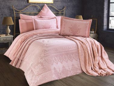 Çeyiz Diyarı Defne 10 Parça Çeyiz Seti Pudra - Çeyiz Diyarı