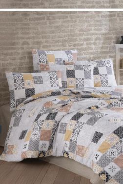 Çeyiz Diyarı Elvan Çift Kişilik Lastikli Çarşaflı Nevresim Takımı - Çeyiz Diyarı