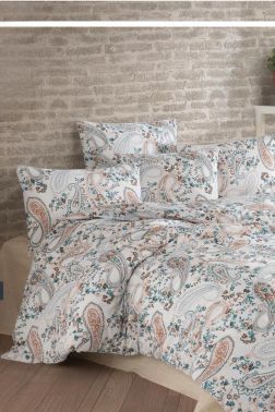 Çeyiz Diyarı Figen Çift Kişilik Lastikli Çarşaflı Nevresim Takımı - Çeyiz Diyarı