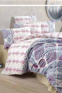 Çeyiz Diyarı Göknur Çift Kişilik Lastikli Çarşaflı Nevresim Takımı - Çeyiz Diyarı