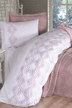 Çeyiz Diyarı Kristina 10 Parça Çeyiz Seti Pudra - Çeyiz Diyarı