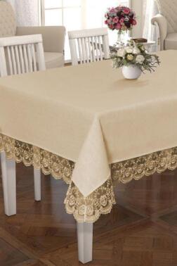 Çeyiz Diyarı Kure Masa Örtüsü Cappucino - Çeyiz Diyarı