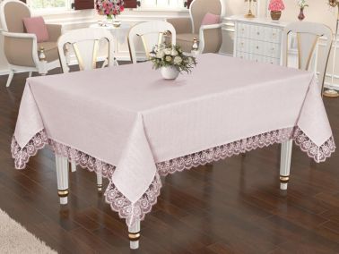 Çeyiz Diyarı Lalezar Masa Örtüsü Pudra - Çeyiz Diyarı