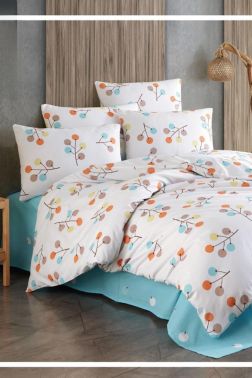 Çeyiz Diyarı Meliha Çift Kişilik Lastikli Çarşaflı Nevresim Takımı - Çeyiz Diyarı