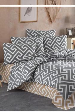 Çeyiz Diyarı Meral Çift Kişilik Lastikli Çarşaflı Nevresim Takımı - Çeyiz Diyarı