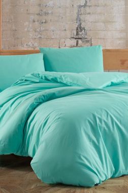 Çeyiz Diyarı Almond Çift Kişilik Nevresim Takımı Buz Mavisi - Çeyiz Diyarı