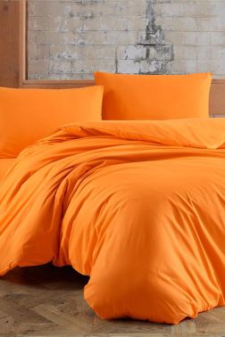 Çeyiz Diyarı Almond Çift Kişilik Nevresim Takımı Turuncu - Çeyiz Diyarı