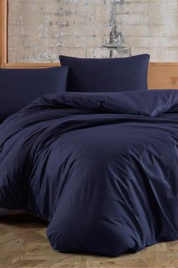 Çeyiz Diyarı Almond Tek Kişilik Nevresim Takımı Lacivert - Çeyiz Diyarı