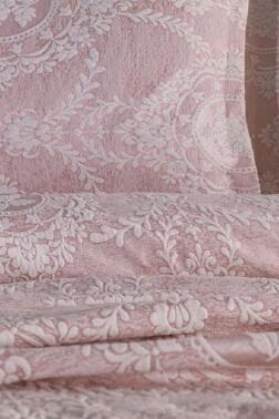 Çeyiz Diyarı Nisa Jakarlı Yatak Örtüsü Pudra - Çeyiz Diyarı (1)