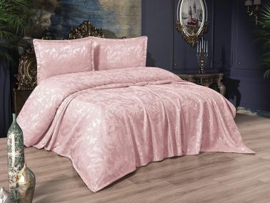 Çeyiz Diyarı Olive 3 Parça Yatak Örtüsü Takımı Pudra - Çeyiz Diyarı