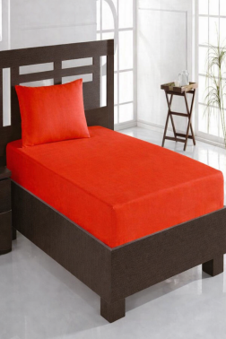 Çeyiz Diyarı Penye Tek Kişilik Lastikli Çarşaf Kırmızı - Çeyiz Diyarı