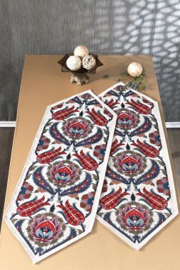 Çeyiz Diyarı Pınar 2li Lüks Runner 45x140 Cm - 1