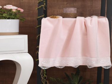 Çeyiz Diyarı Puka Çeyizlik Havlu Pudra - Çeyiz Diyarı