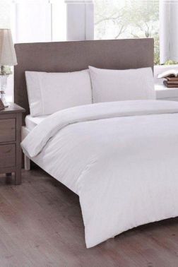 Çeyiz Diyarı Pure Çift Kişilik Nevresim Seti 200x200 Beyaz - Çeyiz Diyarı