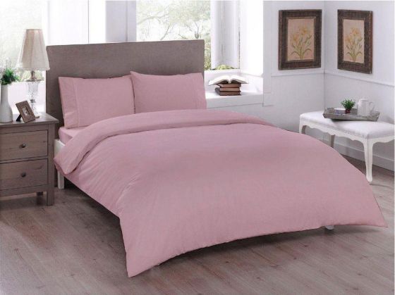 Çeyiz Diyarı Pure Çift Kişilik Nevresim Seti Pudra - Çeyiz Diyarı