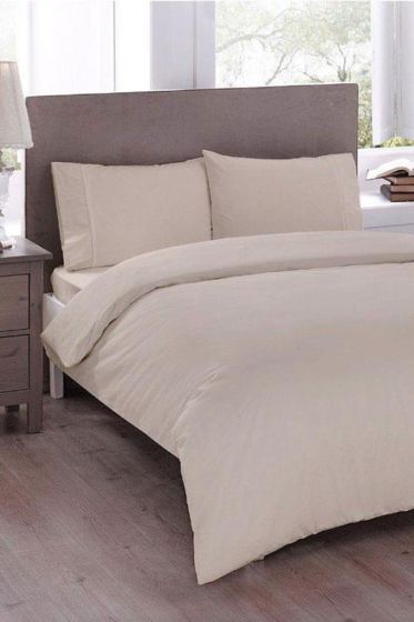 Çeyiz Diyarı Pure Lite Çift Kişilik Nevresim Seti 200x200 Krem - Çeyiz Diyarı