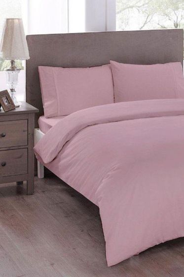Çeyiz Diyarı Pure Lite Çift Kişilik Nevresim Seti 200x200 Pudra - Çeyiz Diyarı (1)