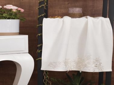 Çeyiz Diyarı Rose Leaf Çeyizlik Havlu Krem - Çeyiz Diyarı