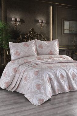 Çeyiz Diyarı Sandra Yatak Örtüsü Pudra - Çeyiz Diyarı