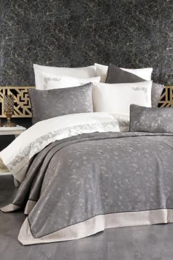 Çeyiz Diyarı Selda 10 Parça Çeyiz Seti Gri - Çeyiz Diyarı