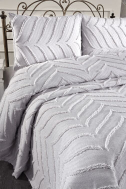 Çeyiz Diyarı Sementina 3 Parça Çift Kişilik Pike Takımı Gri - Çeyiz Diyarı (1)