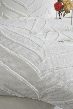 Çeyiz Diyarı Sementina 3 Parça Çift Kişilik Pike Takımı Krem - 5
