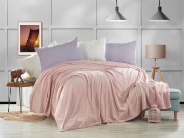Çeyiz Diyarı Softy Çift Kişilik Ultrasoft Tek Battaniye Pudra - Hobby