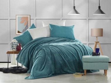 Çeyiz Diyarı Softy Çift Kişilik Ultrasoft Tek Battaniye Yeşil - Hobby