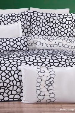 Çeyiz Diyarı Stone 10 Parça Çeyiz Seti Beyaz Lacivert - Çeyiz Diyarı