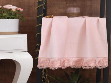 Çeyiz Diyarı Tesadüf Çeyizlik Havlu Pudra - Çeyiz Diyarı