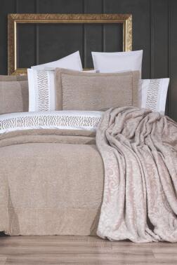 Çeyiz Diyarı Zebra 10 Parça Battaniyeli Çeyiz Seti Bej - Çeyiz Diyarı