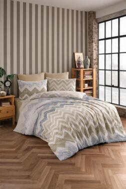 Çeyiz Diyarı Zigzag Dört Mevsim Çift Kişilik Nevresim Takımı - Çeyiz Diyarı