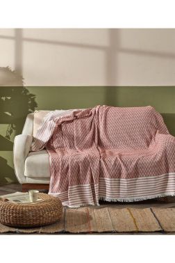 Çeyizdiyarı %100 Polyester Saçaklı Koltuk Örtüsü Kırmızı - Çeyiz Diyarı