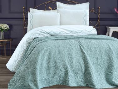 Çeyizdiyarı Almila 7 Parça Gelin Seti Mavi - Çeyiz Diyarı