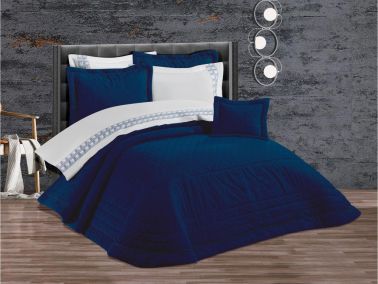 Çeyizdiyarı Hatay 10 Parça Gelin Seti Lacivert - Çeyiz Diyarı