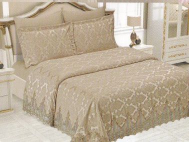 Çeyizdiyarı İstanbul 6 Parça Şönil Pike Takımı Cappucino - Çeyiz Diyarı