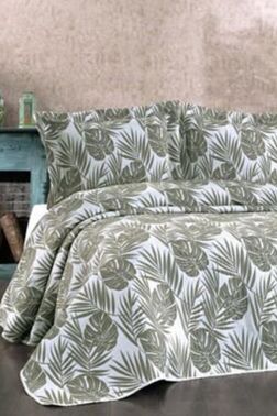 Çeyizdiyarı Lora 3 Parça Pike Takımı Yeşil - Çeyiz Diyarı