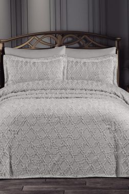 Çeyizdiyarı Lucca 3 Parça Pike Takımı Gri - Çeyiz Diyarı