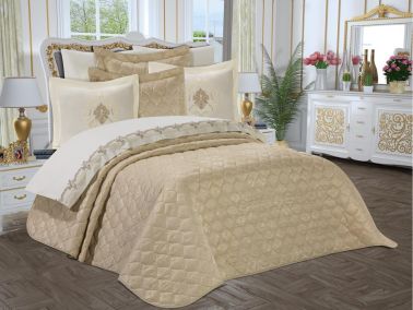 Çeyizdiyarı Oskar 9 Parça Gelin Seti Bej - Çeyiz Diyarı