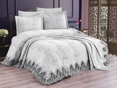 Çeyizdiyarı Palermo 6 Parça Şönil Pike Takımı Krem - Çeyiz Diyarı