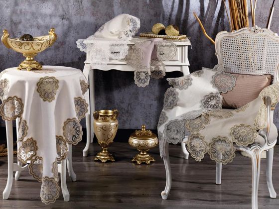 Çeyizdiyarı Perla 5 Parça Salon Takımı Gri - Çeyiz Diyarı