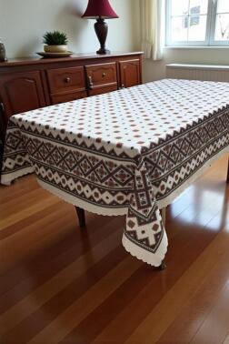 Çiğdem Dertsiz Masa Örtüsü 150x260 cm - Çeyiz Diyarı