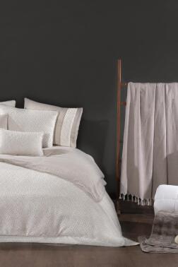 Clara Lüks Comforter 13 Parça Çeyiz Seti Ekru - Çeyiz Diyarı